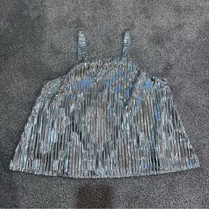 Maeve Anthropologie Silver Women's Sleeveless Party Top